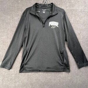 Champion‎ Purdue Boilermakers Quarter Zip Pullover Jacket Gray Mens M
